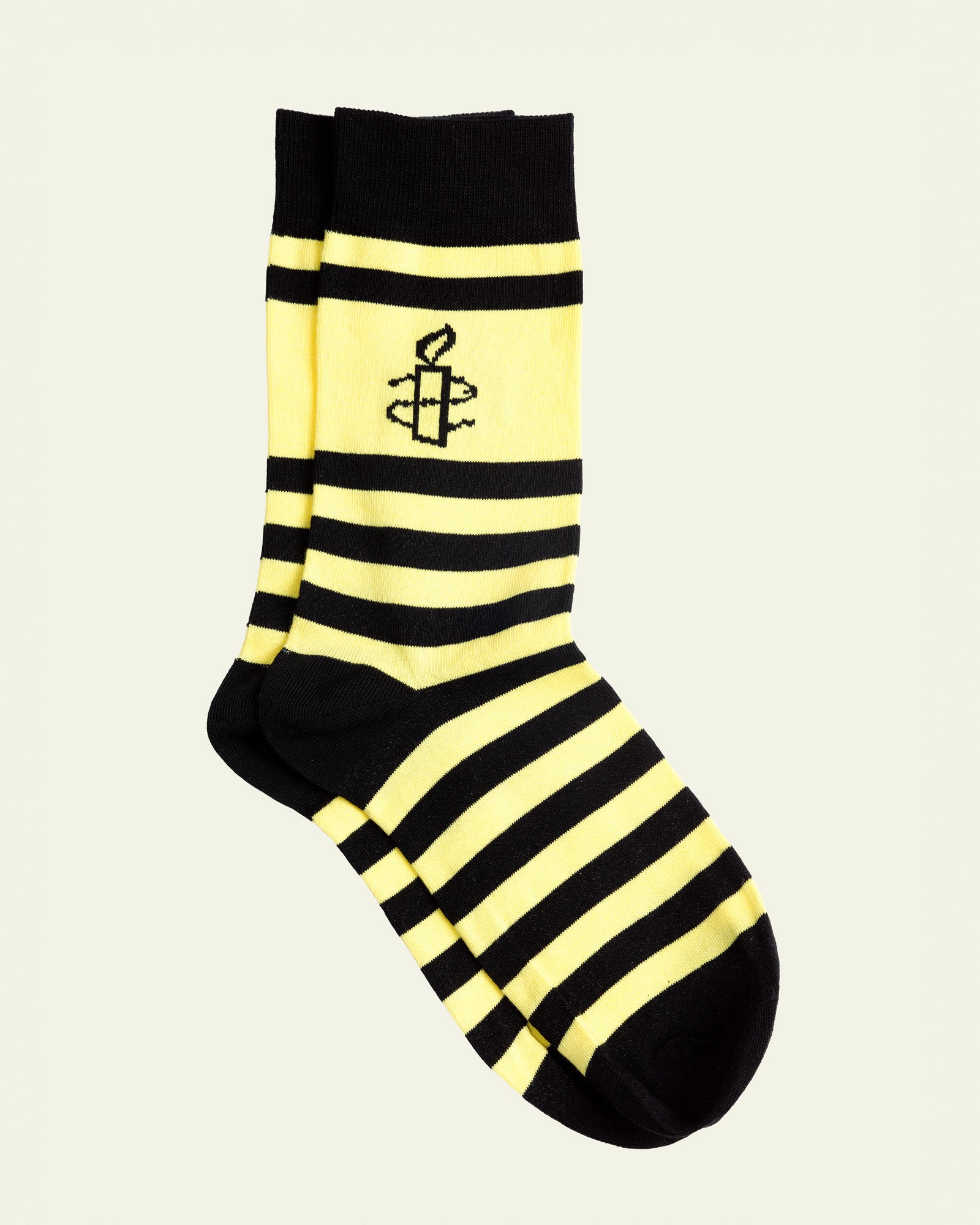 Amnesty Socken gelb/schwarz