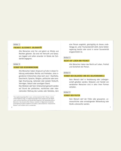 Allgemeine Erklärung der Menschenrechte in inklusiverer Sprache