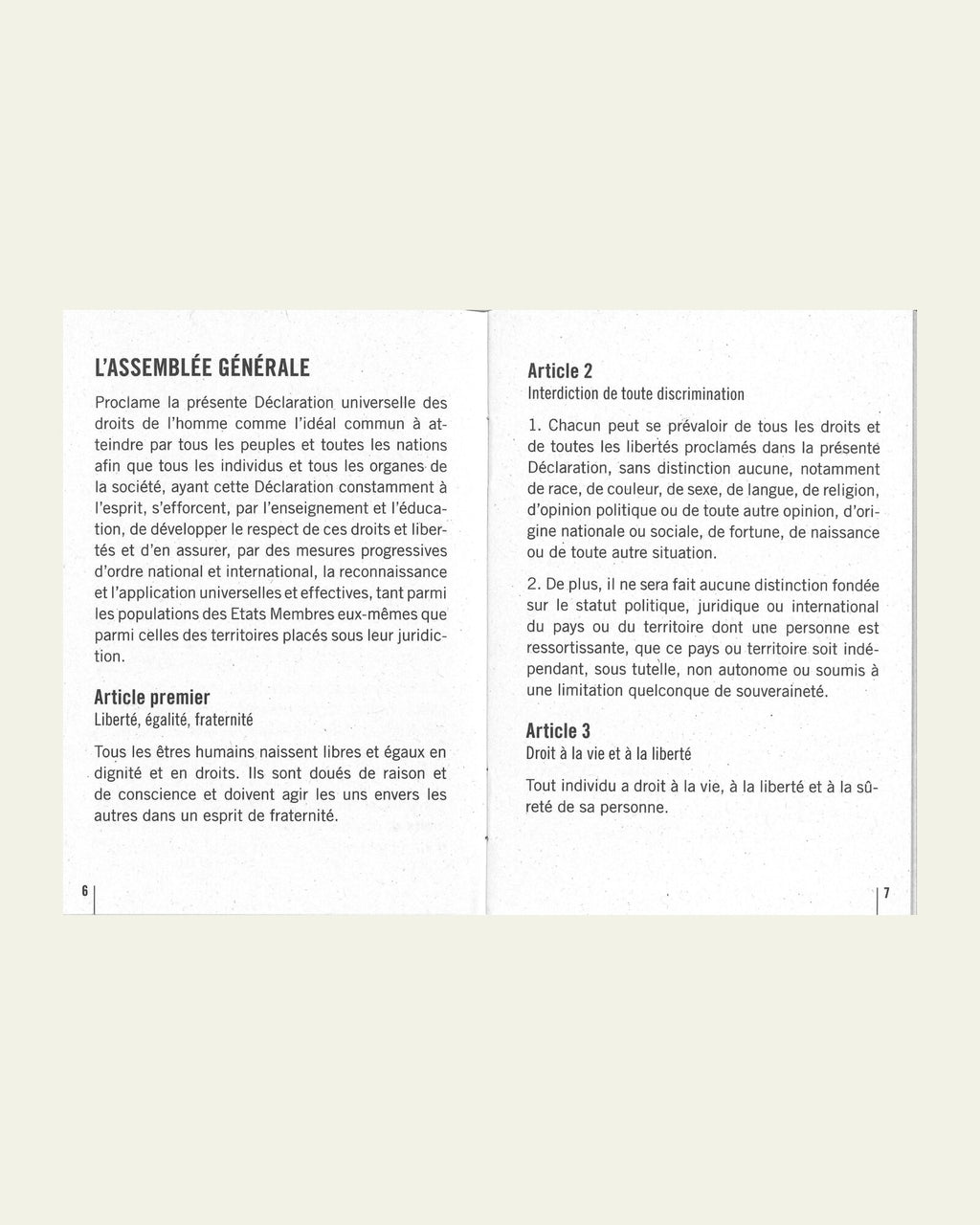 Déclaration universelle des droits humains