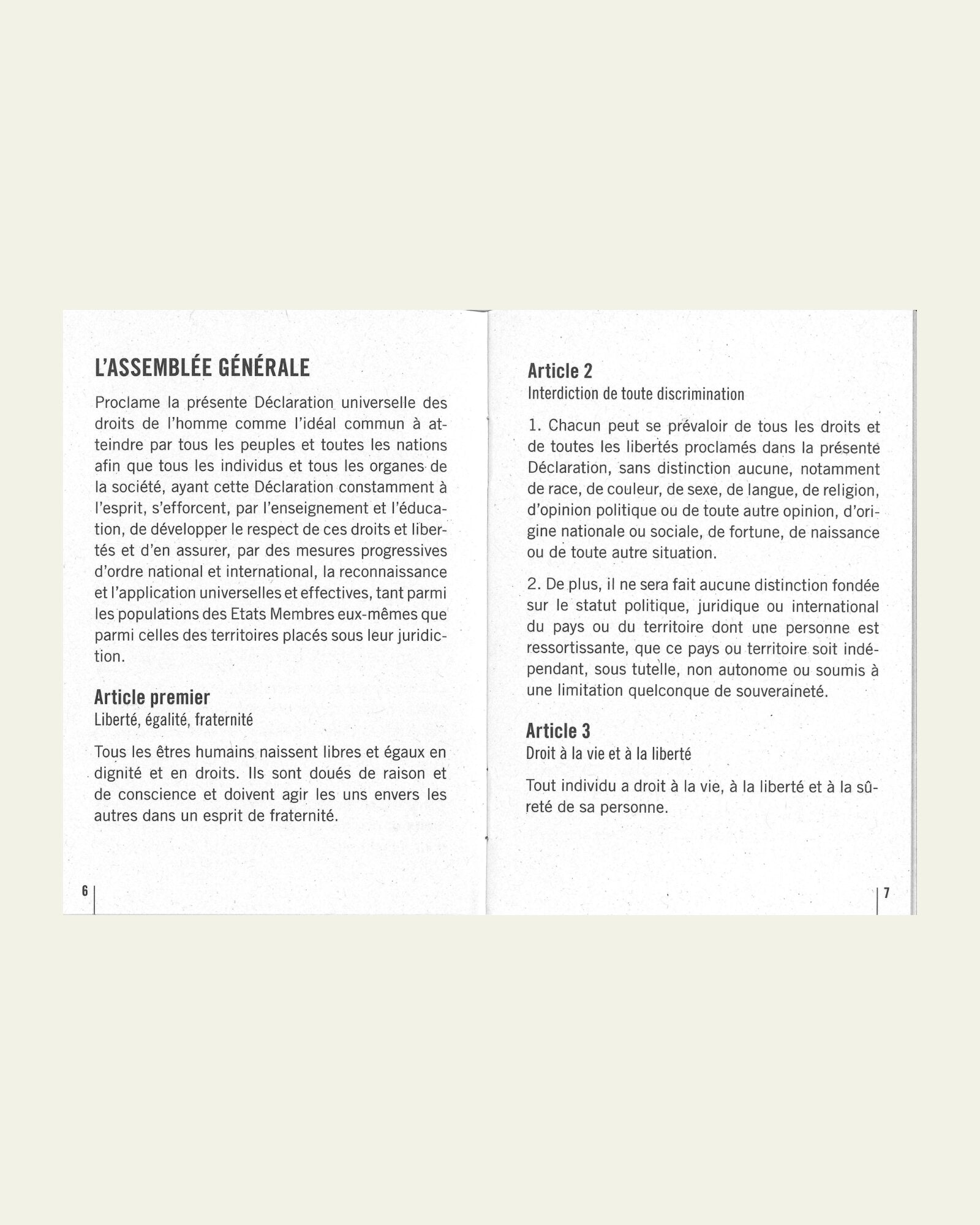 Déclaration universelle des droits humains