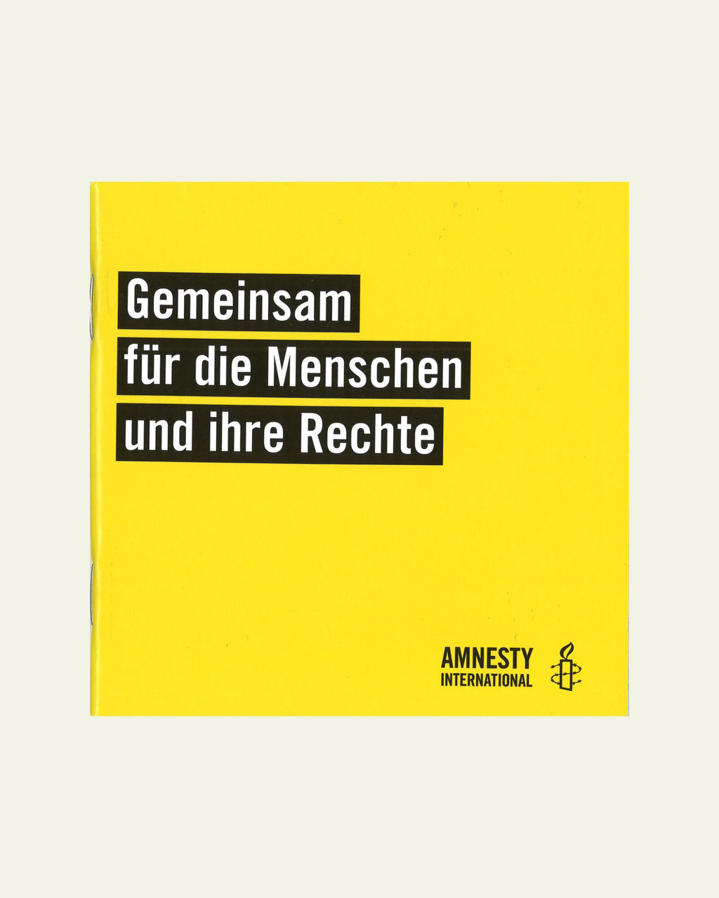 Brochure de présentation d’Amnesty International