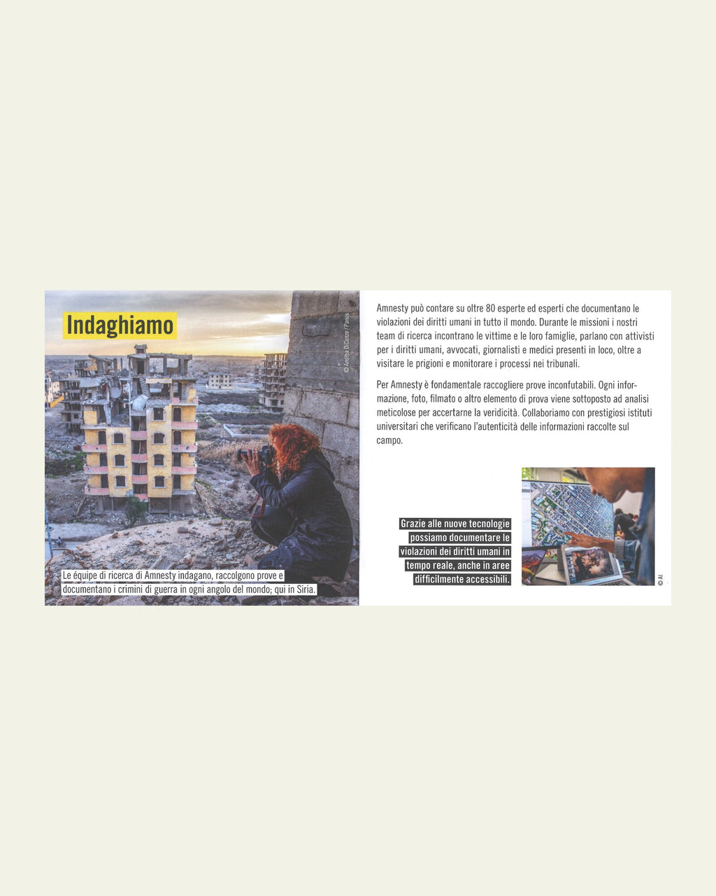 Brochure de présentation d’Amnesty International
