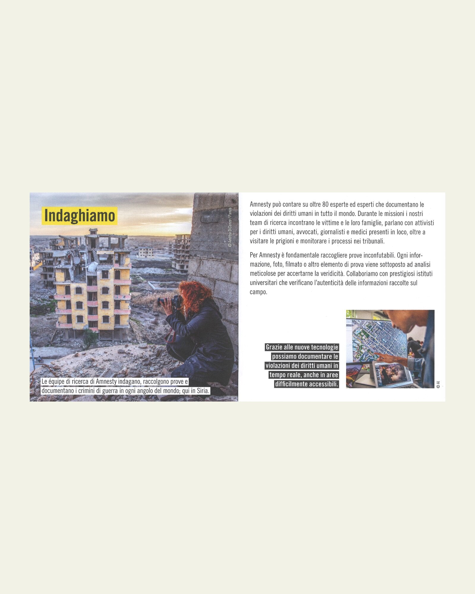Brochure de présentation d’Amnesty International