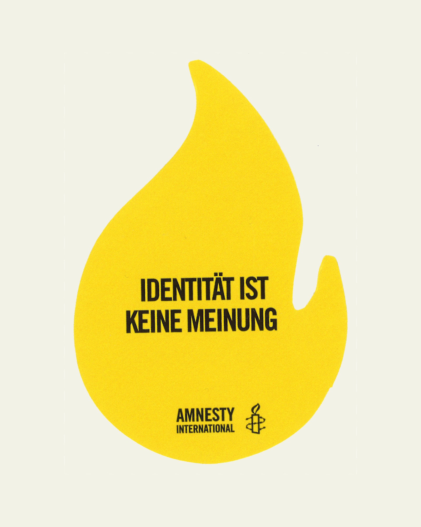 Sticker in Flammenform