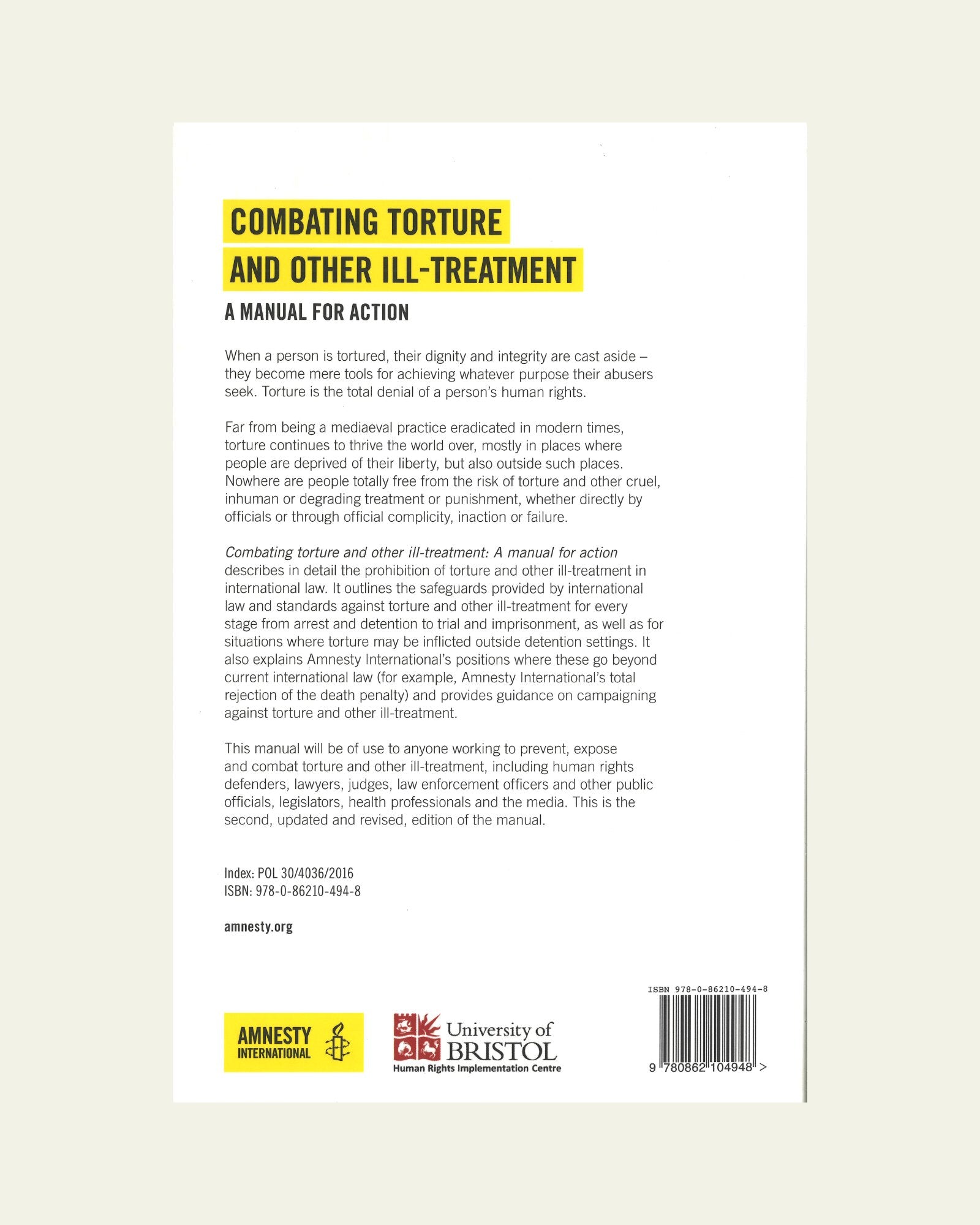 Combating Torture And Other Ill-Treatment