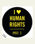 Sticker "I love human rights" / "J'aime les droits humains" / "Ich liebe Mönscherächt"