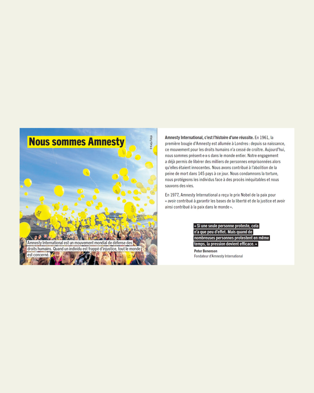 Präsentationsbroschüre Amnesty International im Pixi-Format