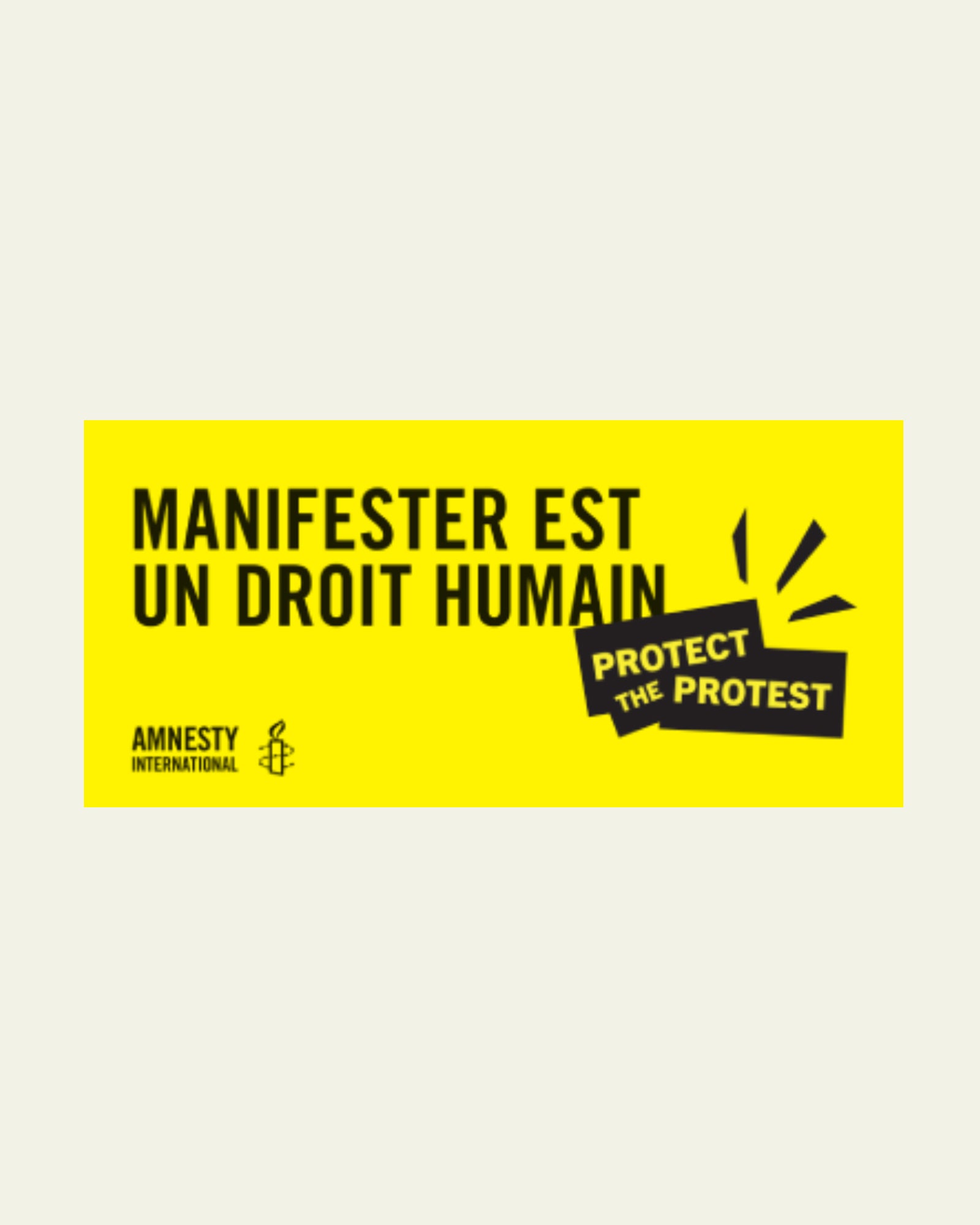 Banderole, « Protect the Protest »