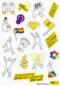 Palette d’autocollants avec différents motifs