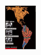 Vintage Poster: 500 Jahre Politische Gewalt gegen Amerikanische Ureinwohner in verschiedenen Sprachen