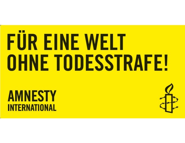 Banner «Für eine Welt ohne Todesstrafe»