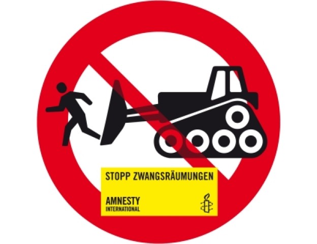 Sticker "Stopp Zwangsräumungen"