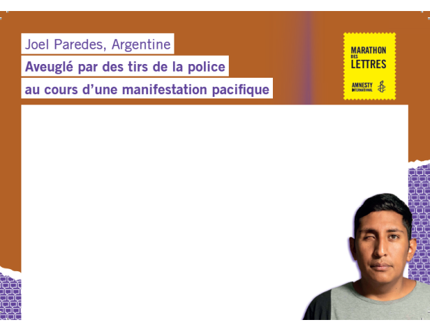 Set de 5 cartes postales de soutien du marathon des lettres 2024 (A6)