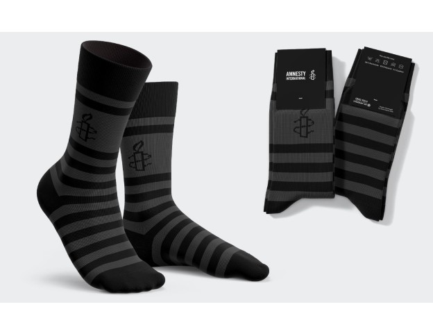 Amnesty Socken schwarz/dunkelgrau