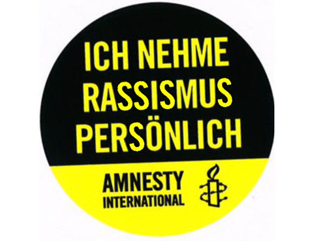Sticker: "Ich nehme Rassismus persönlich" / "Le racisme? J'en fais une affaire personnelle!"