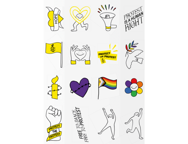 Tattoopalette mit verschiedenen Motiven