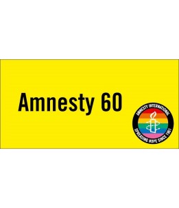 Stoffbanner Amnesty 60 logo «Regenbogen»
