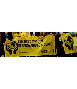 Bannière "Business Mondial, responsabilité globale", en prêt