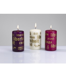 Kerzen 12er Set - Aubergine / Himbeer / Crème - Angebot für Gruppen