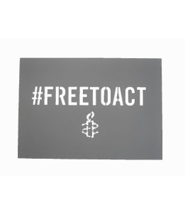 Schablonen mit hashtag « #FreeToAct » (Ausleihmaterial)