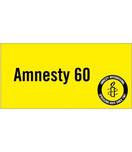 Bannière Amnesty 60 logo « jaune 1961 »