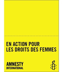Bannière-nappe "En action pour les droits des femmes"