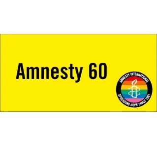 Bannière Amnesty 60 logo « arc en ciel »